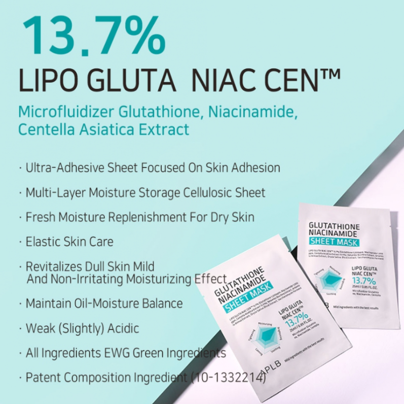APLB Glutathione Niacinamide Sheet Mask