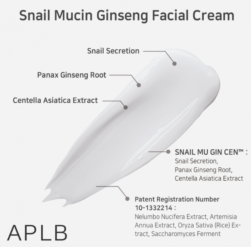 APLB Snail Mucin Ginseng Facial Cream