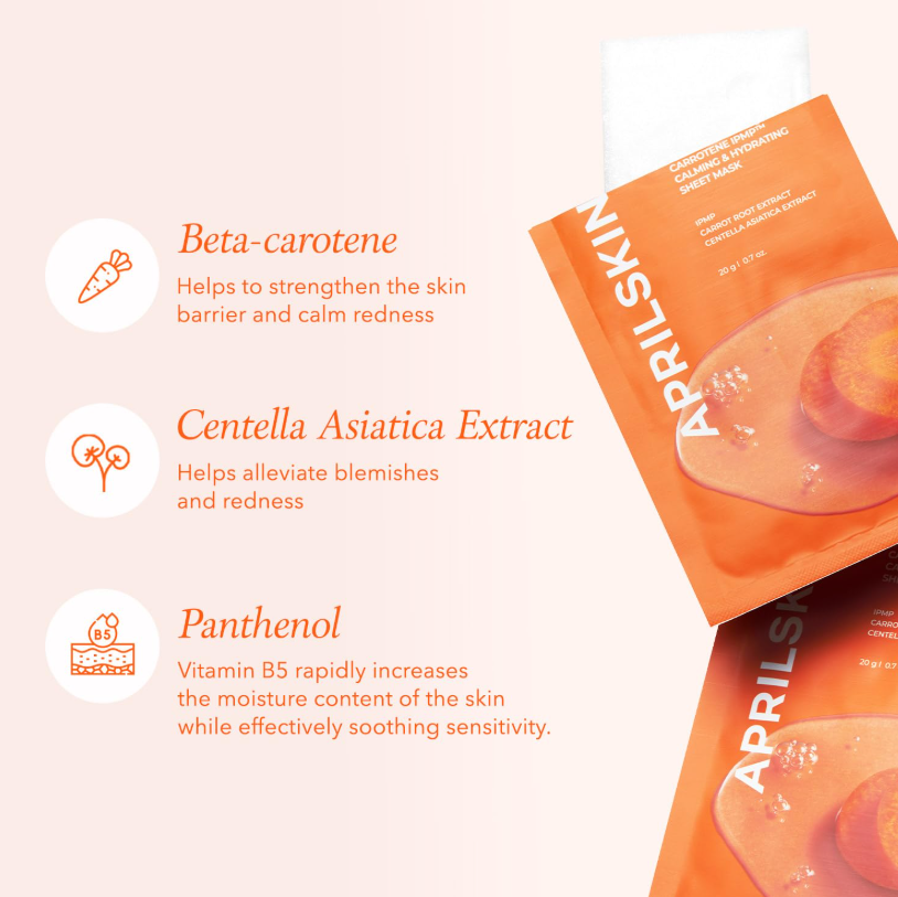 APRILSKIN  Carrotene IPMP™ Calming & Hydrating Sheet Mask