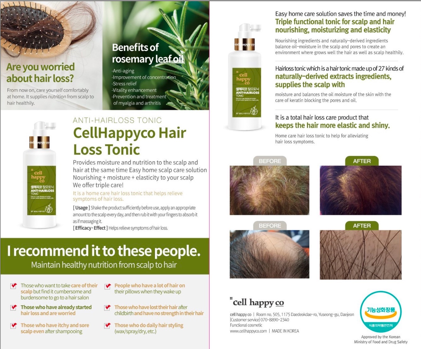 CellHappyCo Anti-Hairloss Tonic 120ml
