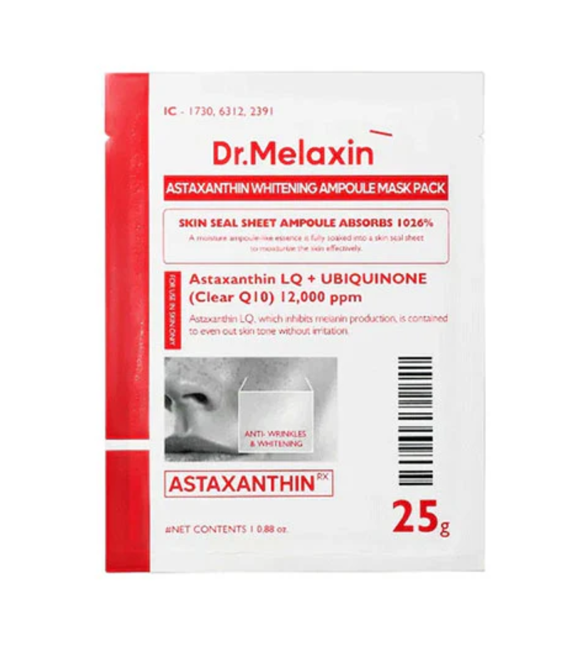 Dr. Melaxin Astaxanthin Brightening Ampoule Mask 25g