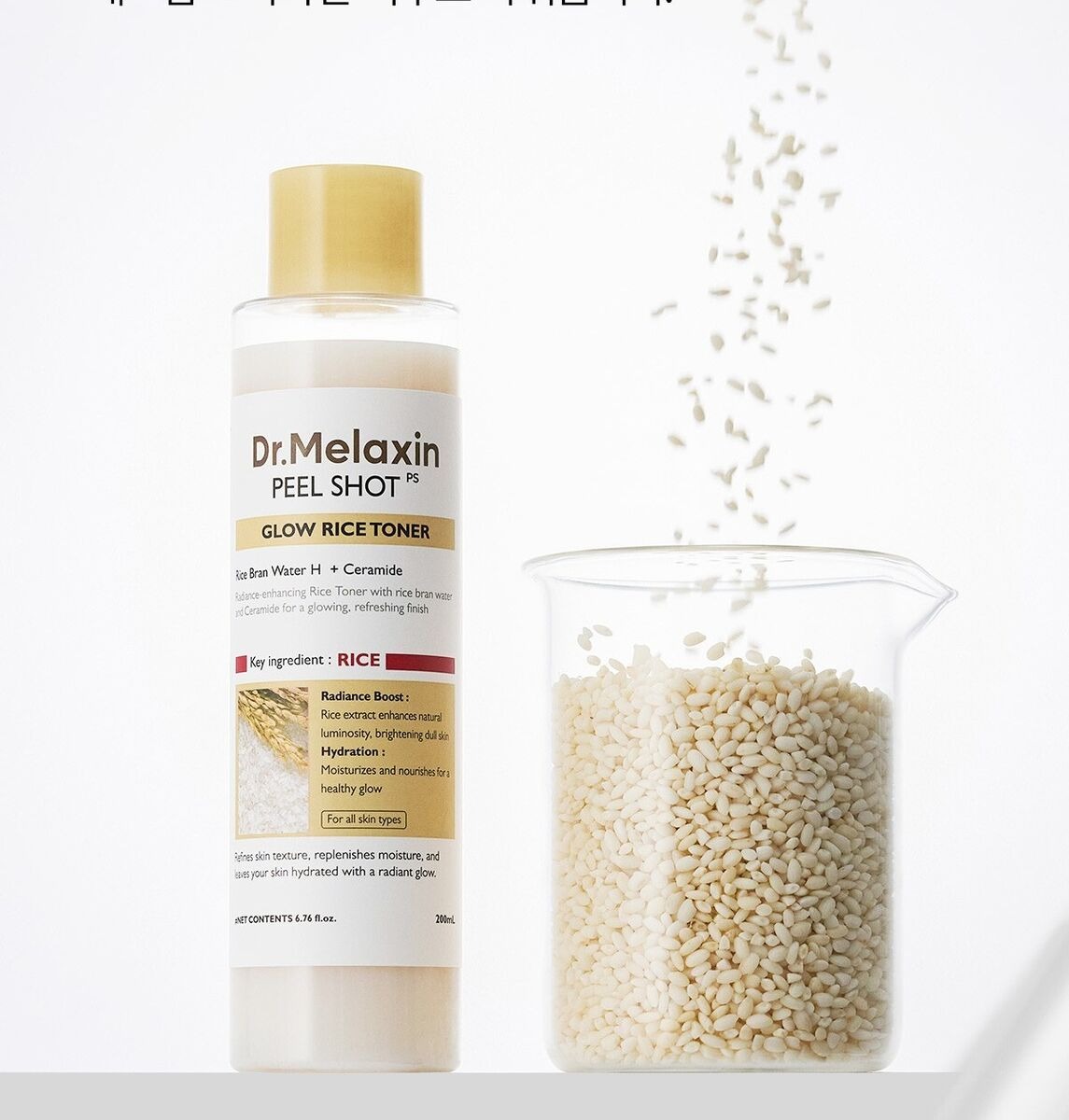 Dr. Melaxin Peel Shot Glow White Rice Toner 200ml
