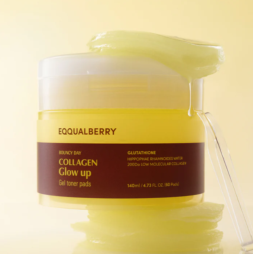 Eqqualberry Collagen Glow Up Gel Toner Pad 60 Sheets'
