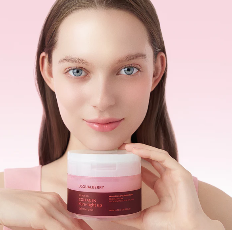 Eqqualberry Collagen Pore Tight Up Gel Toner Pad 60 Sheets'