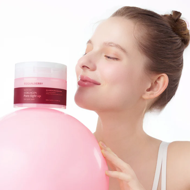 Eqqualberry Collagen Pore Tight Up Gel Toner Pad 60 Sheets'