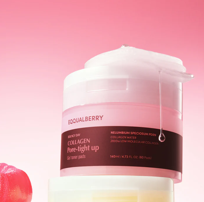 Eqqualberry Collagen Pore Tight Up Gel Toner Pad 60 Sheets'