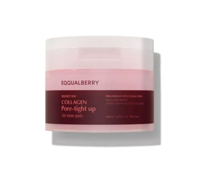 Eqqualberry Collagen Pore Tight Up Gel Toner Pad 60 Sheets'