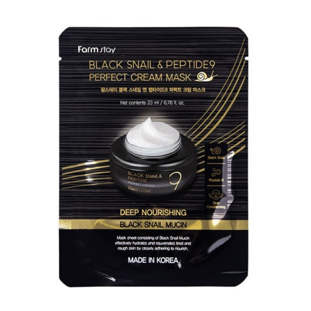 FarmStay Black Snail & Peptide9 Perfect Cream Mask