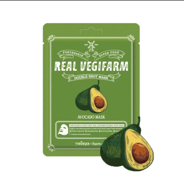 FORTHESKIN SUPER FOOD REAL VEGIFARM DOUBLE SHOT MASK-Avocado