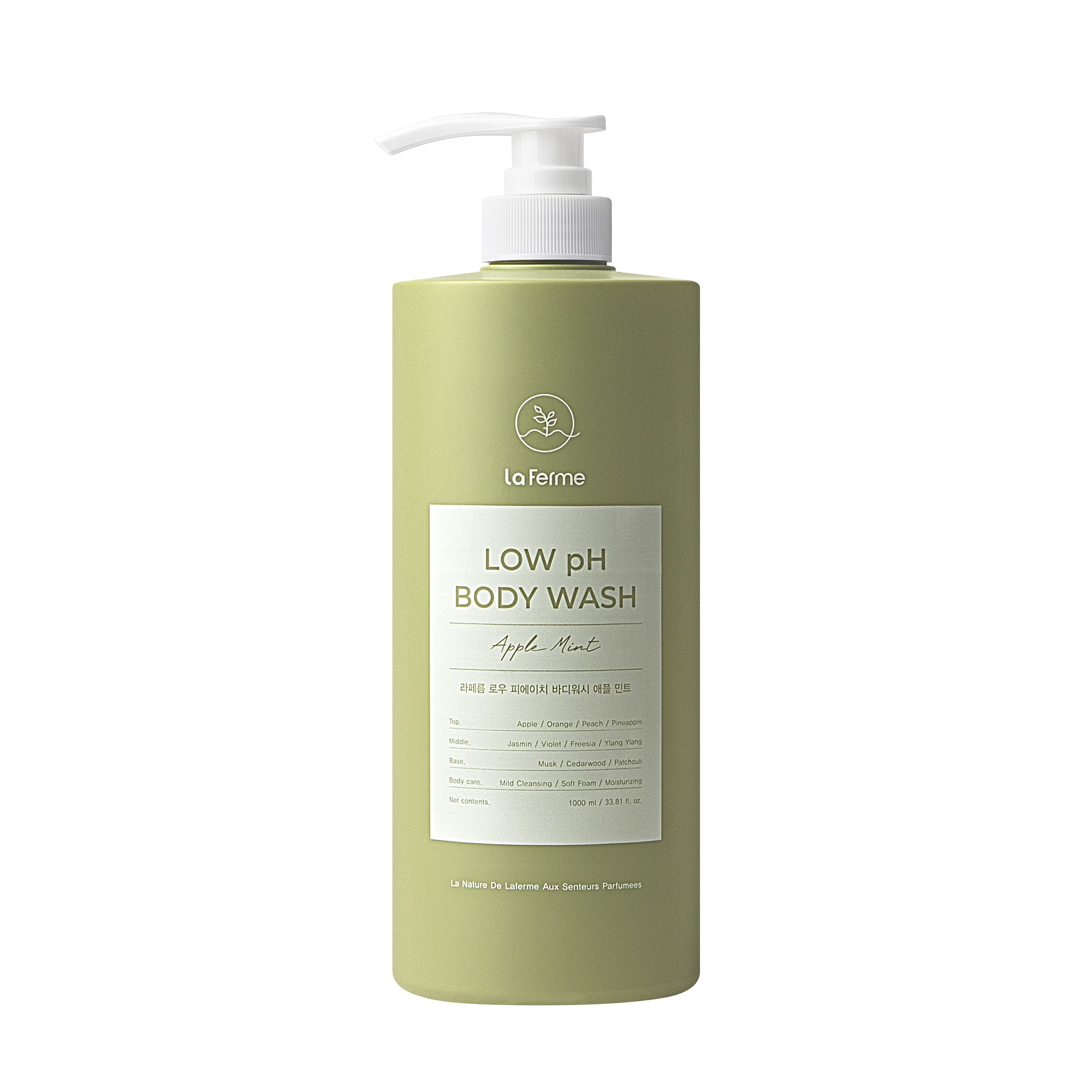 LAFERME Low pH Body Wash Apple Mint 1000ml
