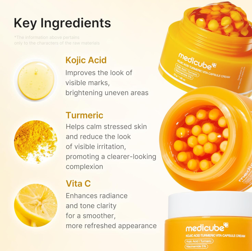 MediCube Kojic Acid Turmeric Vita Capsule Cream 53g