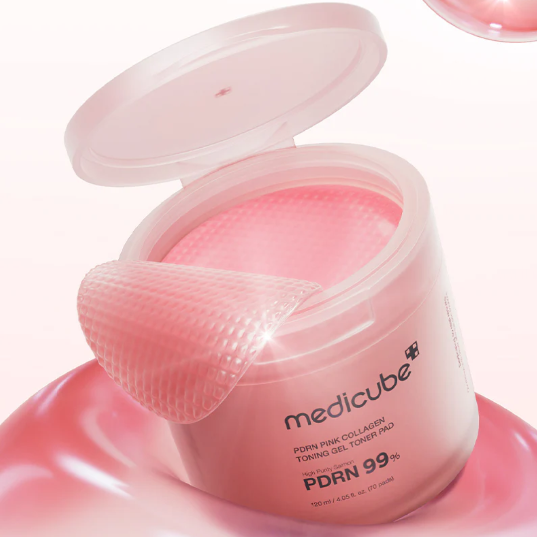 MediCube PDRN Pink Collagen Toning Gel Toner Pad 70pcs 120ml