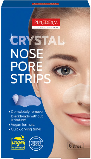 PUREDERM Crystal Nose Pore Strip 6 STRIPS VEGAN