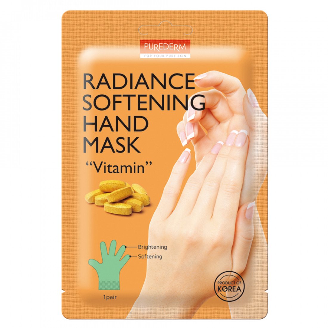 PUREDERM  Radiance Softening Hand Mask “Vitamin”