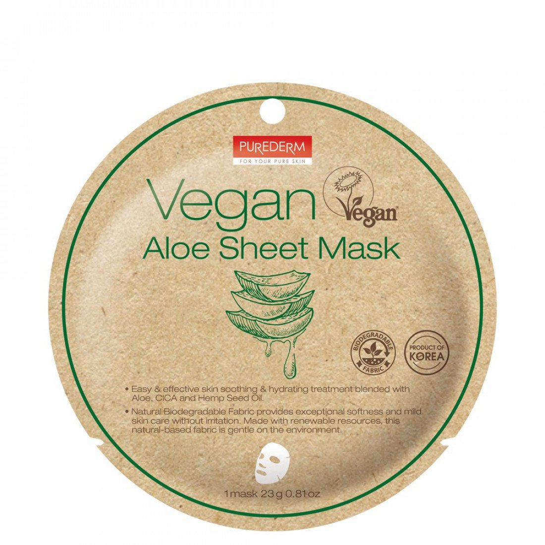 Purederm Vegan Aloe Sheet