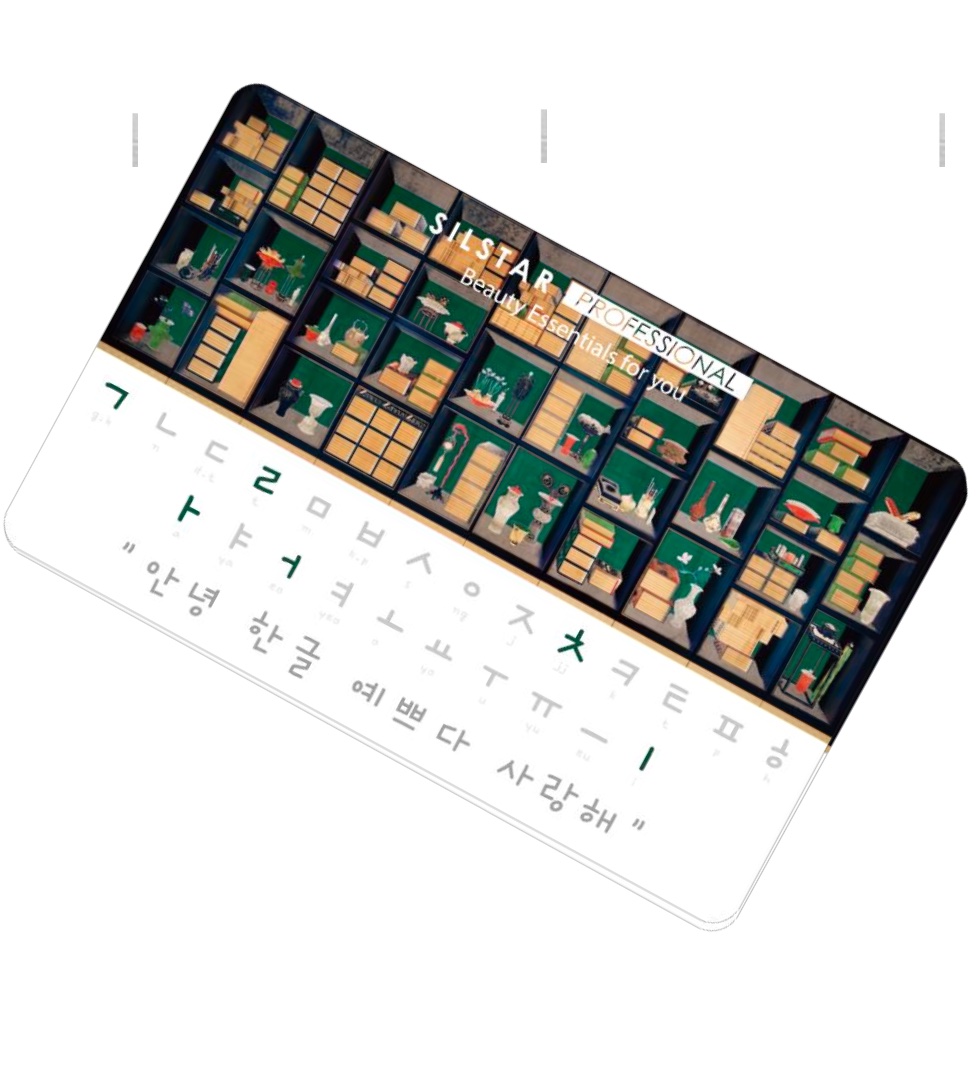 Silstar Korean Alphabets ''Hangul'' With Korean Chaekgeori Chaekgado Mirror