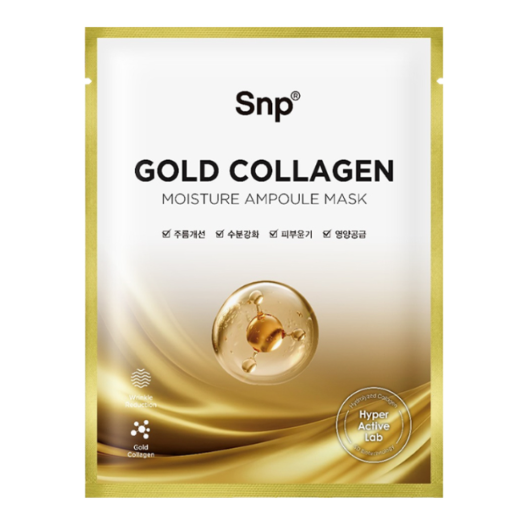 SNP Gold Collagen Ampoule  Mask